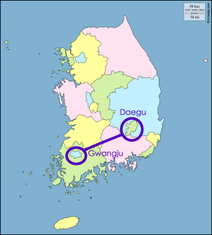 Daegu to Gwangju